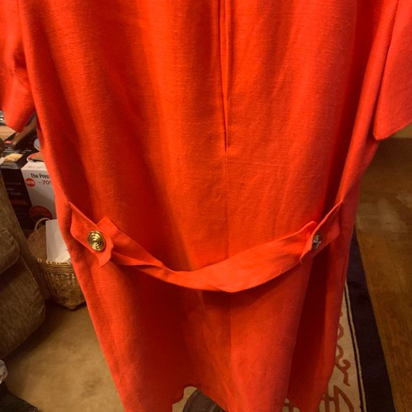 Orange linen dress - Picture 4 of 6